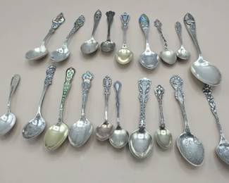 Sterling Silver Collectible Spoons Approx 5.6 Oz