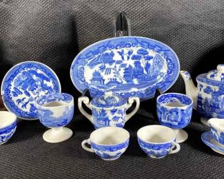 Blue And White Miniature China Made In Occupied Japan, Spode, And More