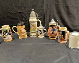 8 Beer Steins 