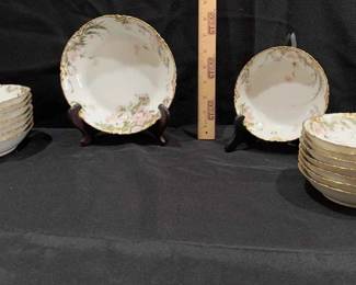 8 Limoges China Feu de Four Pattern Bowls