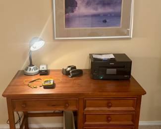 Five-Drawer Pedestal Desk
