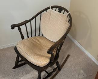 Dark Wood Windsor Rocking Chair 