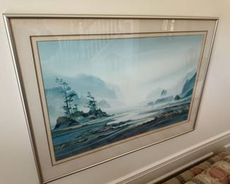 Framed & Matted Watercolor Print "Serenity" by John C. Ebner
