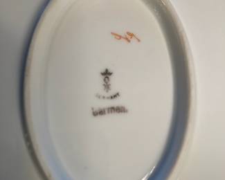 Hermann Ohme Germany Porcelain Oval Platter with Rose Garland Design
