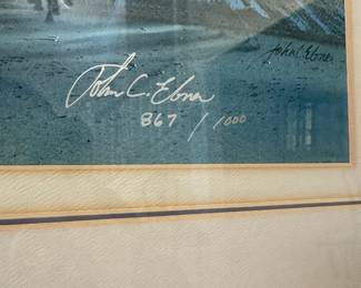 Framed & Matted Watercolor Print "Serenity" by John C. Ebner
