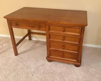Five-Drawer Pedestal Desk
