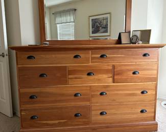 Mission Style Dresser with Mirror