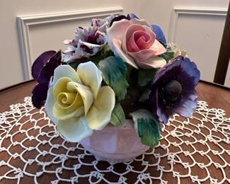 Staffordshire Bone China Flower Basket
