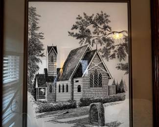 Framed & Matted Chapel Print by Michael Duncan
