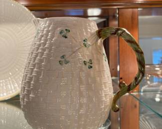 Belleek Ireland Shamrock Pitcher