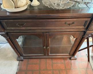 Bassett Furniture Buffet with Glass Doors