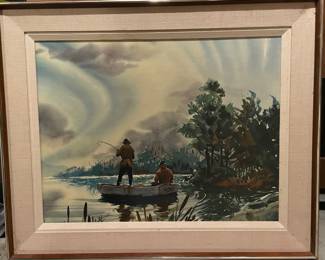 Framed Watercolor Print "Perfect Morning" by John Pike 