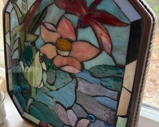 Tiffany-Style Pond Themed Stained Glass Panel 