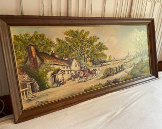 Framed Painting Print "Stagecoach" By Filippo
