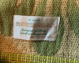 Brentwood Originals Green/Yellow Floral Wool Blend Blanket