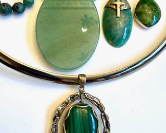 Malachite & Sterling Necklace