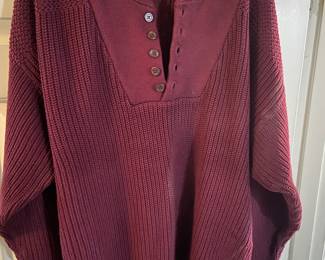 Club Room Men's Maroon Chunky Knit Sweater