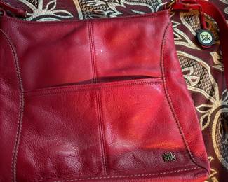 The Sak Red Leather Crossbody Bag 