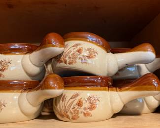 1970s Golden Wheat Soup Bowls – Made in Japan
