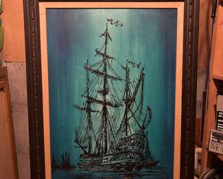 Framed Nautical Painting by Brittini