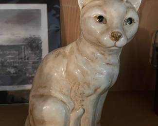 Ceramic Siamese Cat Figurine