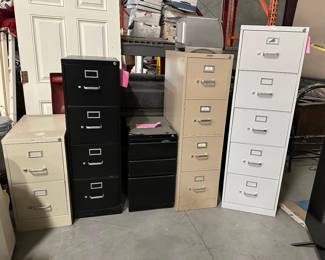 office supplies and filing cabinets