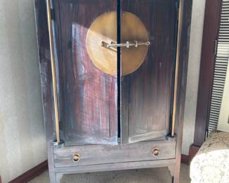Ming-Style Wood Entertainment Cabinet with Brass Moon Lock