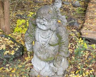 Concrete Laughing Buddha Statue