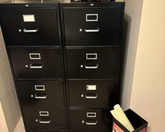 Pair of Office Image 4-Drawer Filing Cabinets