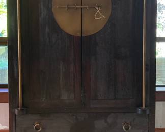 Ming-Style Wood Entertainment Cabinet with Brass Moon Lock