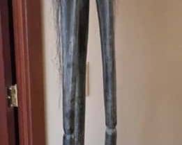 Carved Wood Thinker Pose Statue - Possibly African