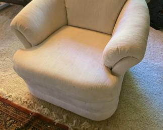 Pair of Cream Slyter Magnuson Barrel Chairs