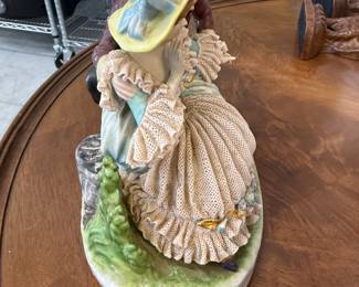 German Porcelain Figurine of Victorian Couple - $50