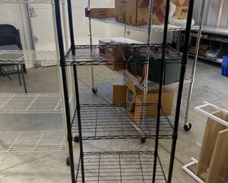 Black Metal Shelving Unit - $15 - One available. 