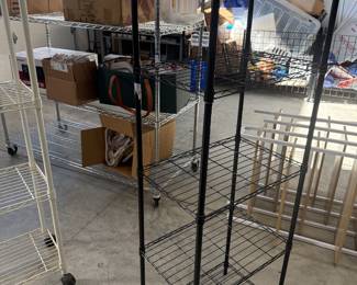 Black Metal Shelving Unit - $15 - One available. 