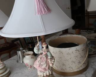 one of two figural lamps