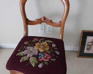 vintage needlepoint chair