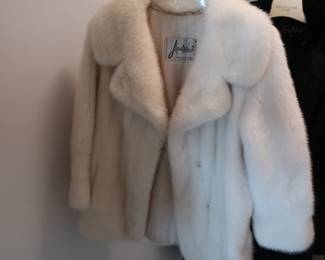 small white mink jacket