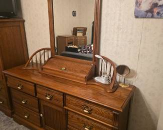 Solid wood dresser with Mirror