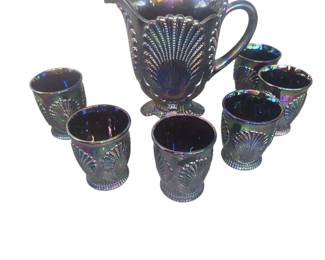 Carnival Glasses and pitcher