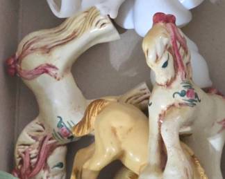 Porcelain tiny horses