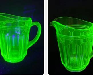 Uranium Glass Pitchers