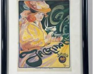 CafeJacqmotte- poster, an iconic Art Nouveau advertisement