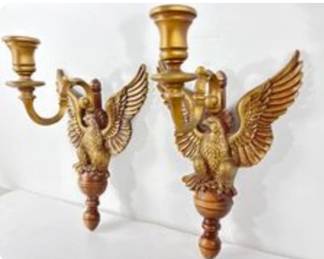 Federal Eagle Candle Sconces
