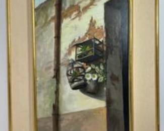 Signed Vintage Acrylic on Board