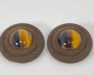 Vintage Tigereye Earrings.