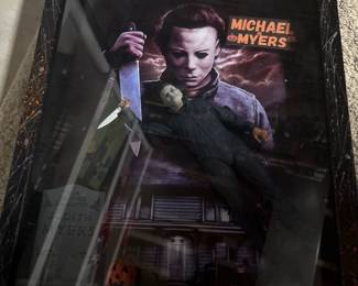 Rare: Halloween Shadowbox featuring Michael Myers created and signed by Zabo Creations