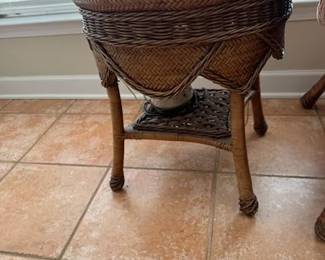 Gorgeous 8pc Wicker/Rattan Sunroom/Living Room Set featuring Loveseat with Cushions, 2 Chairs with Cushions, 1 Cocktail Table, 1 Cushioned Chaise Lounge, 2 End Tables and 1 Custom stool. This set is absolutely Beautiful and looks and feels like Brand New! Looking for a Quality Set? You just found it!