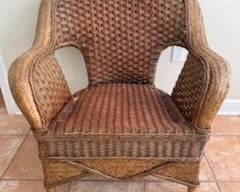 Gorgeous 8pc Wicker/Rattan Sunroom/Living Room Set featuring Loveseat with Cushions, 2 Chairs with Cushions, 1 Cocktail Table, 1 Cushioned Chaise Lounge, 2 End Tables and 1 Custom stool. This set is absolutely Beautiful and looks and feels like Brand New! Looking for a Quality Set? You just found it!