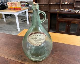 Almaden Vineyards Green Glass Wine Bottle